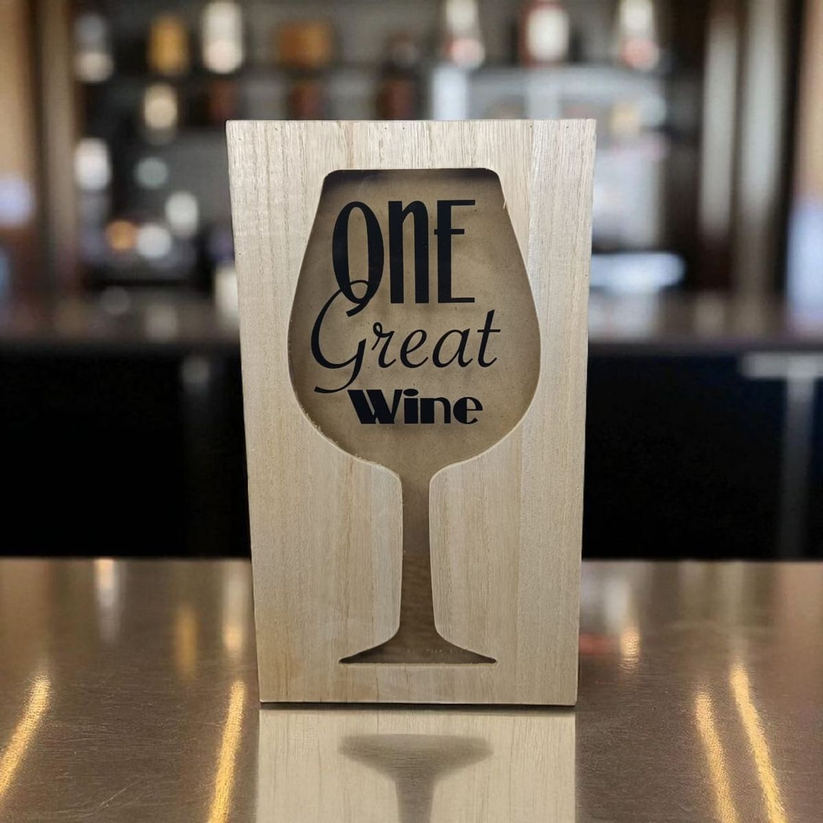 HOMEY - PACK 2 Caja Guarda Corchos Cuadro Decorativo Un Buen Vino 295x165Cm