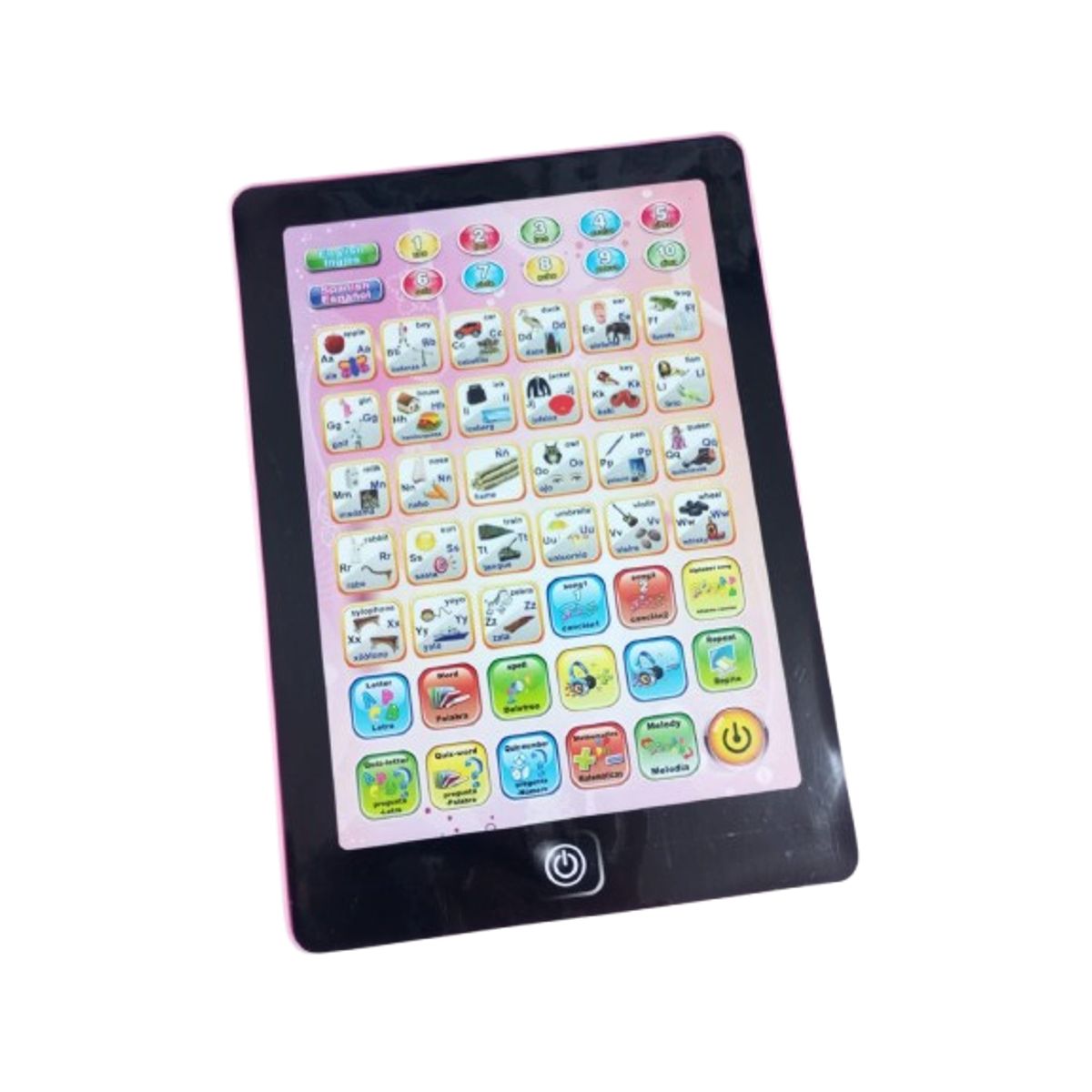 GENERICO - Tableta didáctica juguetes musical Ingles y Español niños