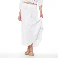 WADOS - FALDA CON BRODERY EN FALDON Y CINTURA ELASTICADA