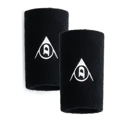 DUNLOP - Muñequera Larga Negra X2 Tenis Padel