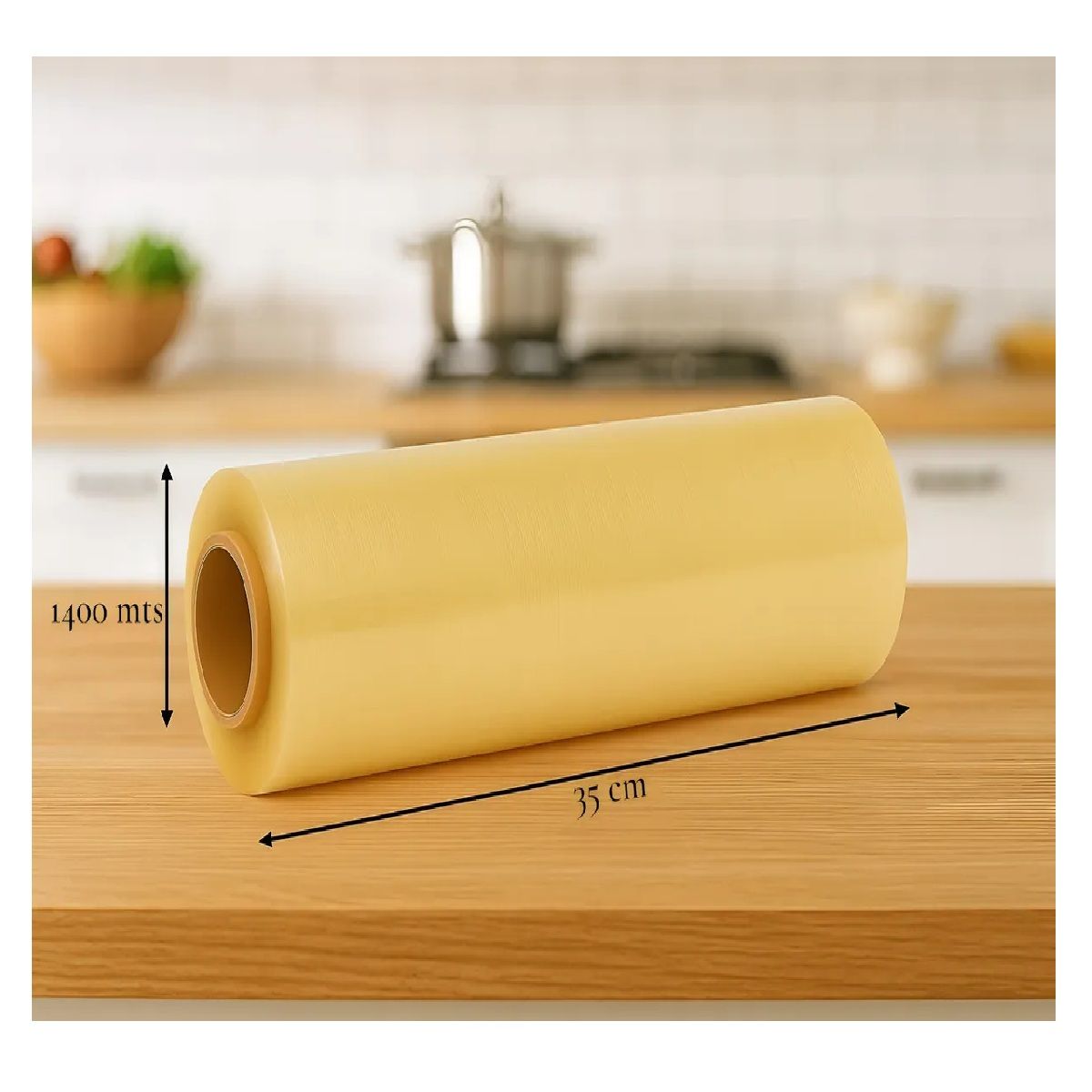 Rollo Papel Film Transparente Para Alimentos Alusa 35x1400mt, marca PASTELERIUSCL - Foto 2