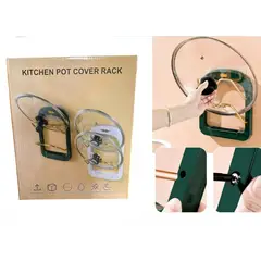 GENERICO - Rack Organizador De Ollas Para Pared Negro