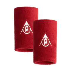 DUNLOP - Muñequera Larga Roja X2 Tenis Padel