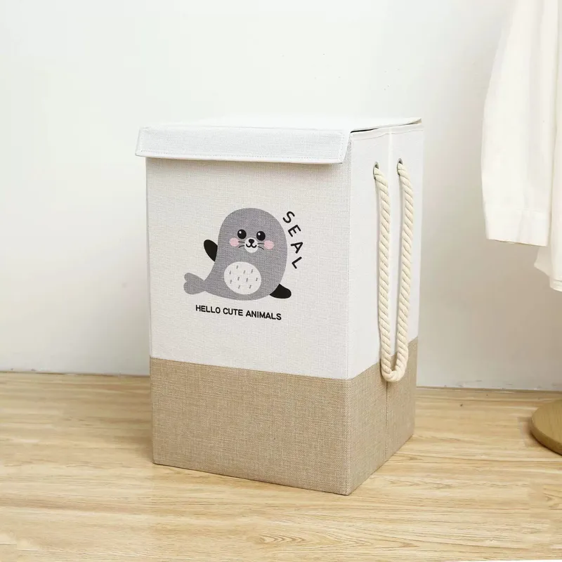HOMEY - Guarda Ropa infantil Cuadradro con Tapa y asas Plegable