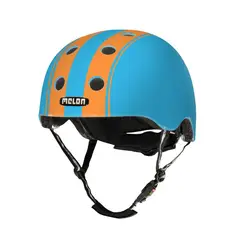 MELON - Casco para Ciclismo Urbano Double Orange Blue ML