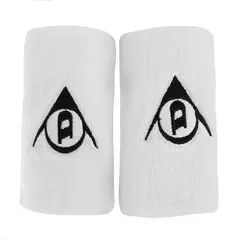 DUNLOP - Muñequera Larga Blanca X2 Tenis Padel