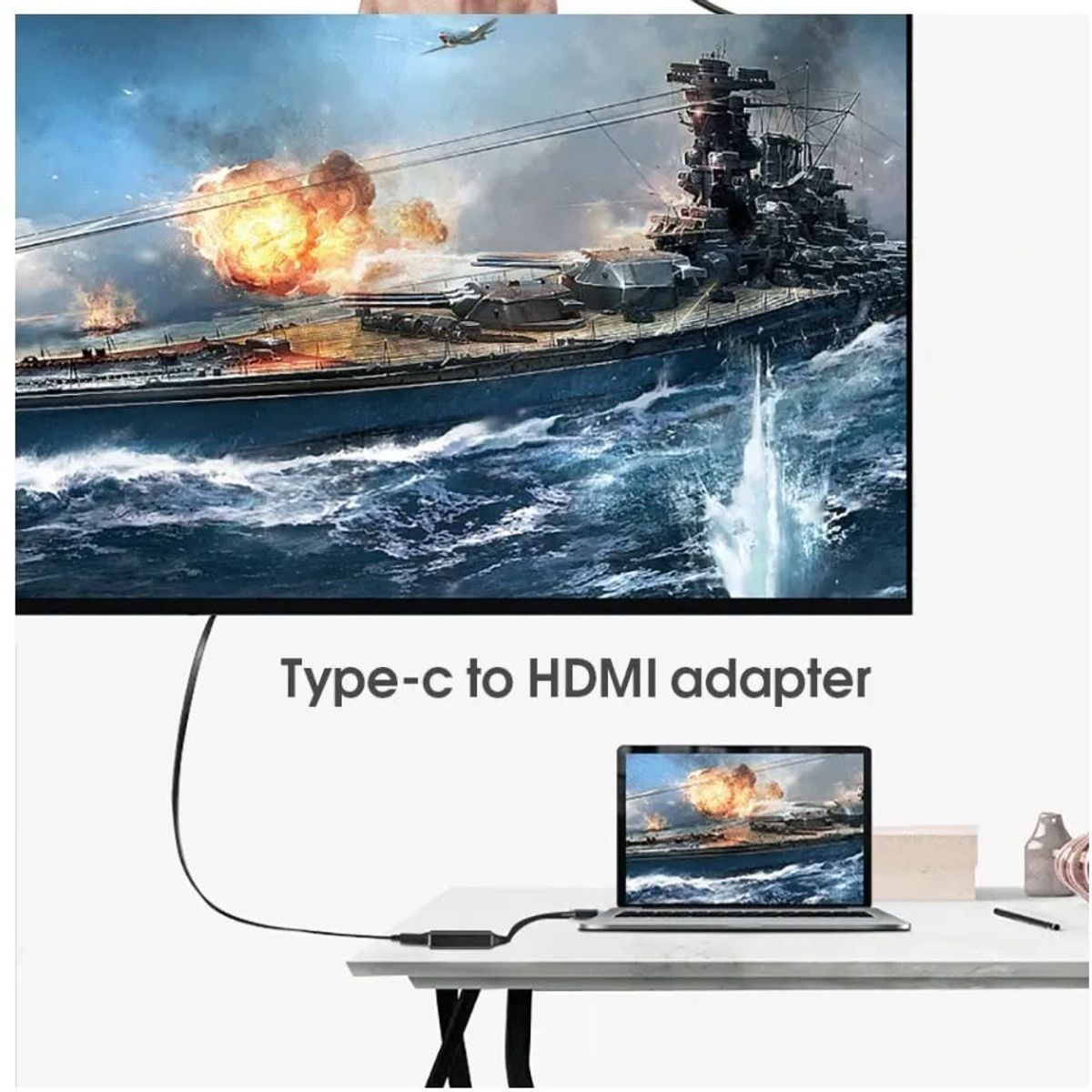 GENERICO - Adaptador Usb-c Tipo C A Hdmi ompatible con Mac  Notebook
