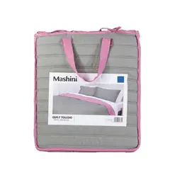 MASHINI - Quilt Toledo KING Diseño Moderno Verderosado