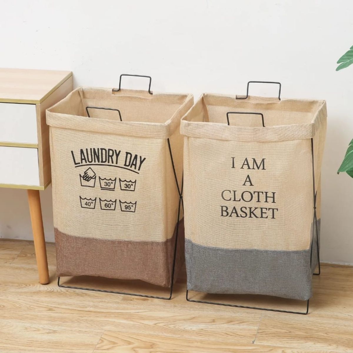 HOMEY - PACK 2 Guardaropa Plegable con Estructura de Barrillas de Aluminio