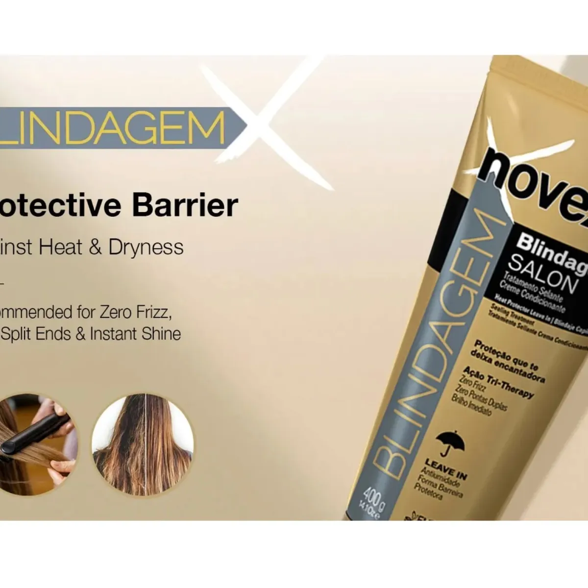 NOVEX - PROTECTOR TERMICO REPARADOR BLINDAGEM FINALIZADOR NOVEX 400GR-