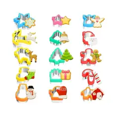 PASTELERIUS - Pack X15 Moldes Para Galletas Navideñas Cortadores Galletas