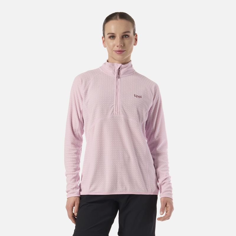 LIPPI - Polerón Mujer Jacaranda Nano-F 14 Zip Rosa Claro Lippi