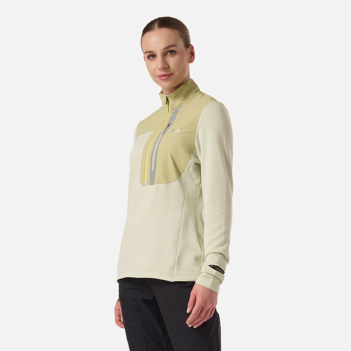 LIPPI - Polerón Mujer Karova Nano-F 1/4 Zip Verde Claro Lippi