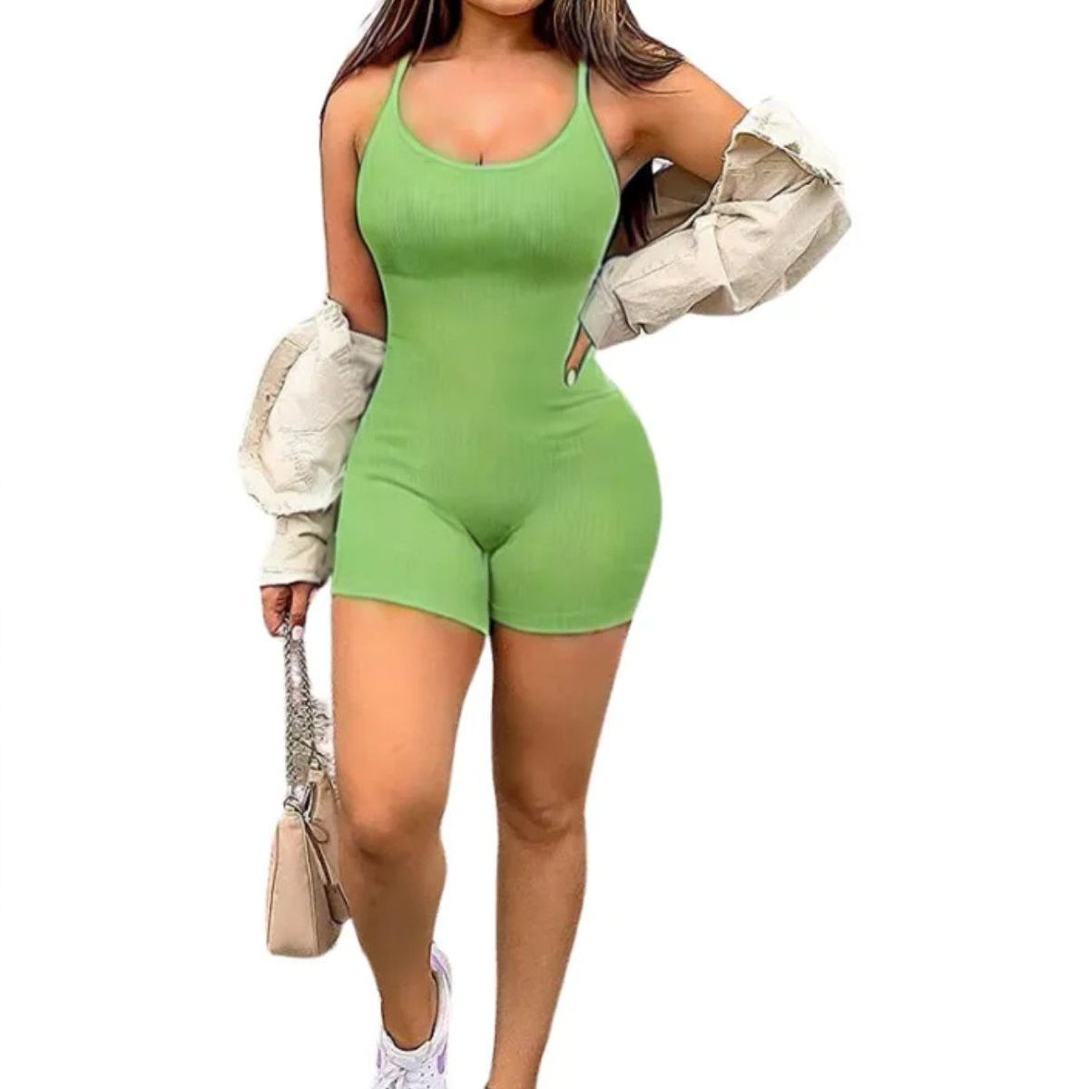 LOOK SHOP - Enterito Fitness Body Modelador Mono Levanta Cola Jumpsuit Y01