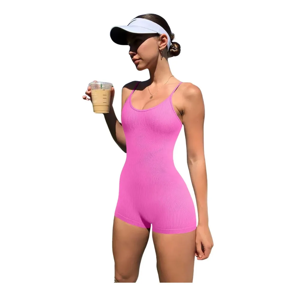 LOOK SHOP - Enterito Fitness Body Modelador Mono Levanta Cola Jumpsuit Y01