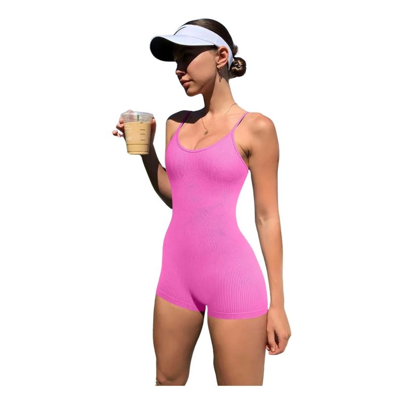 MPROPIA - Enterito Fitness Body Modelador Mono Levanta Cola Jumpsuit Y01