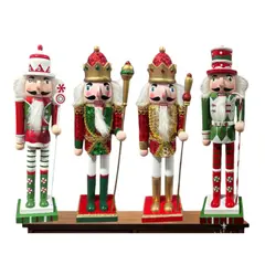 GENERICO - Cascanueces Madera Soldado De Navidad 30cm-1206738