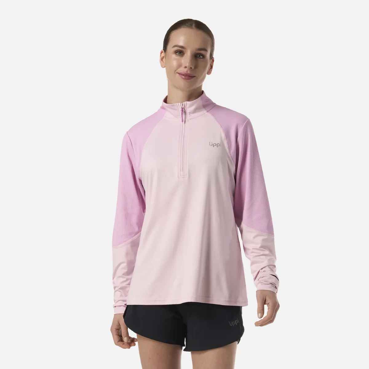 LIPPI - Polerón Mujer Puerto Trucco 1/4 Zip Rosa Lippi