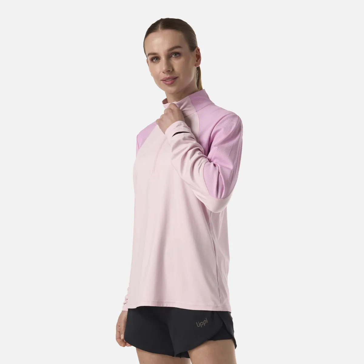 LIPPI - Polerón Mujer Puerto Trucco 1/4 Zip Rosa Lippi