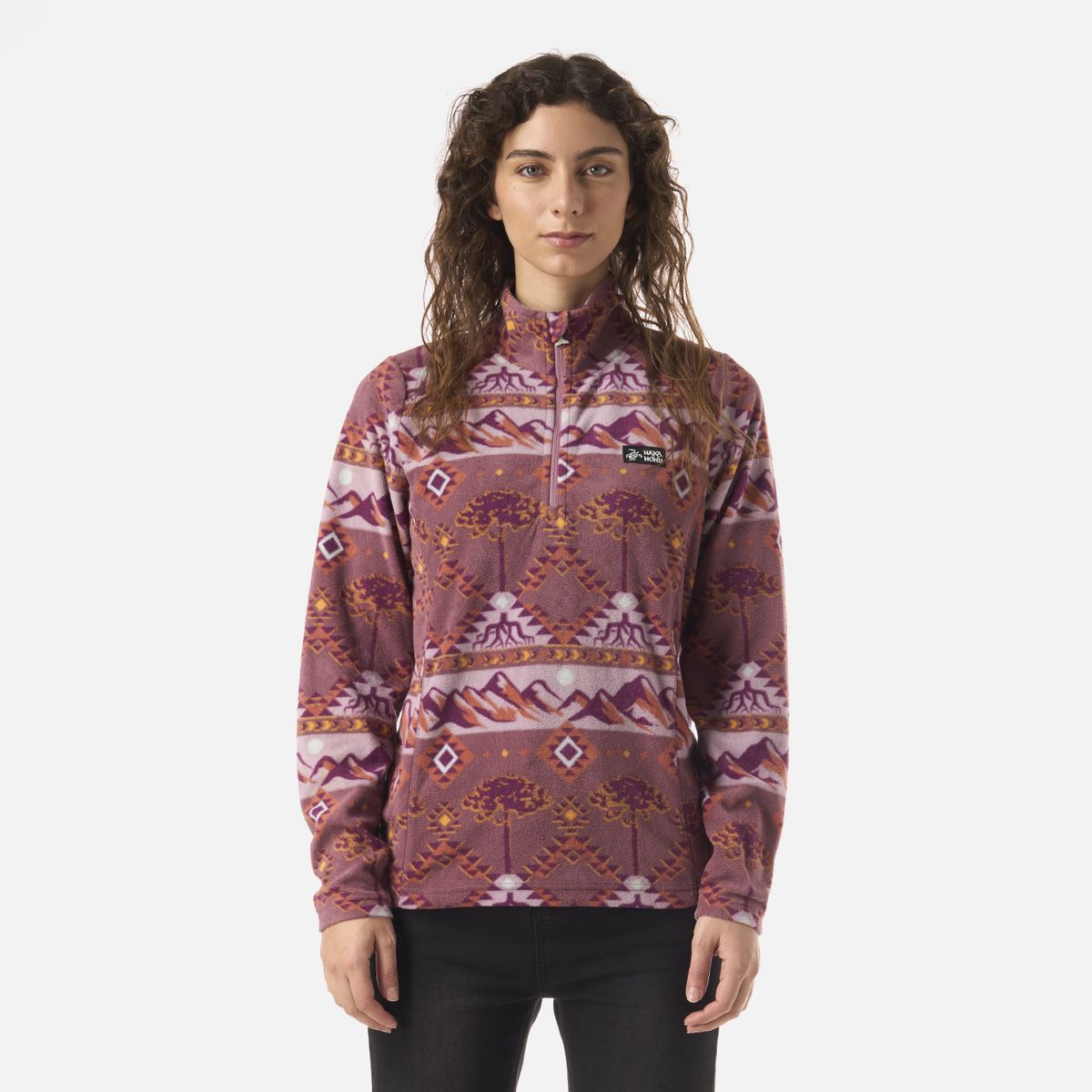 HAKA HONU - Polar Mujer Asegurao Print Malva Haka Honu