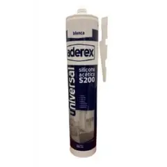 GENERICO - Silicona Sellador Baño Y Cocina Antihongo Blanca Interior Y Exterior Aderex 280ml - Blanco