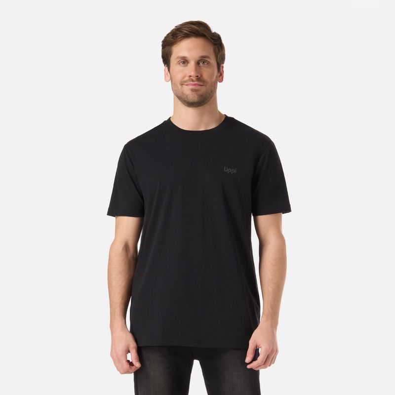 LIPPI - Polera Hombre Ulmo T-Shirt Negro Lippi