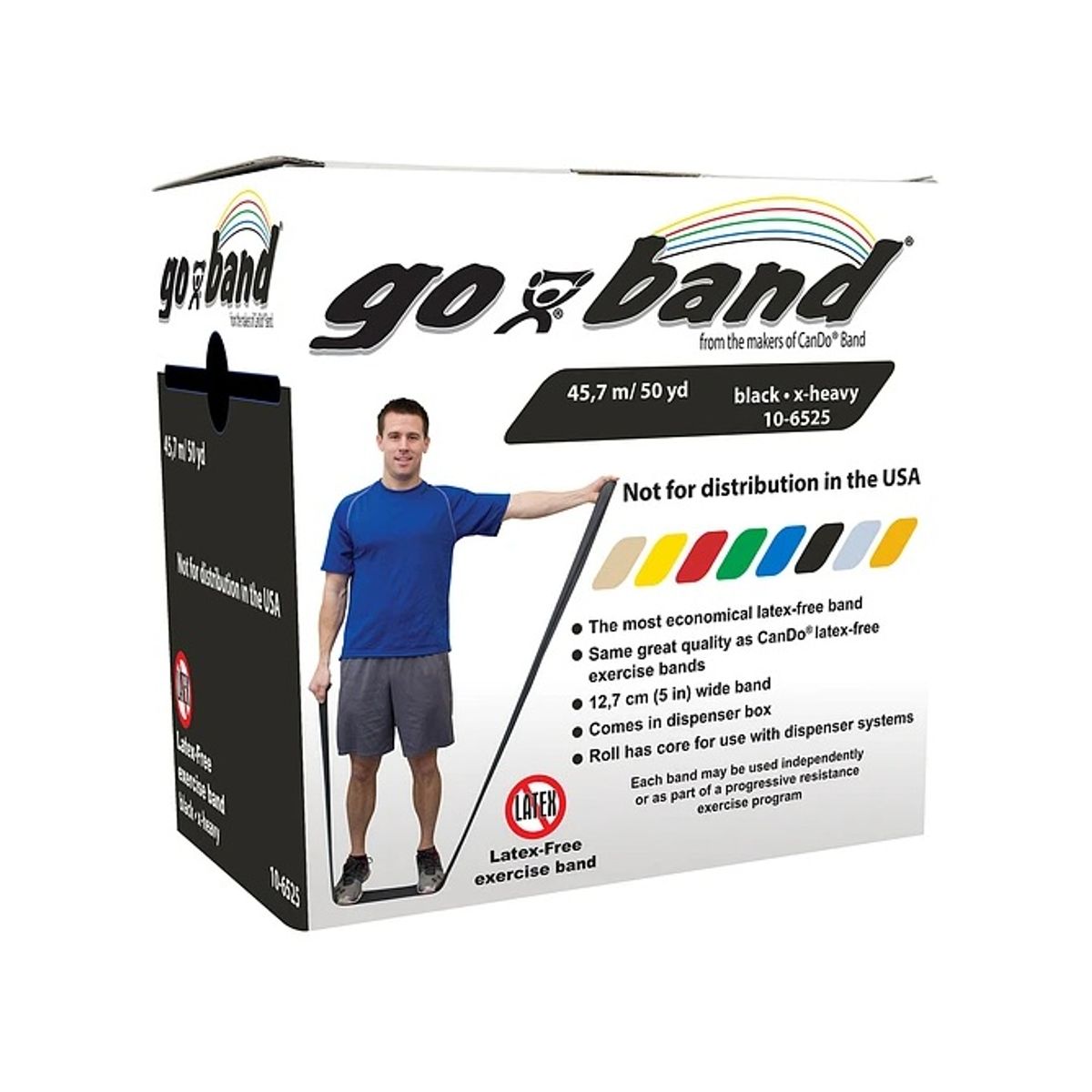 CANDO - Banda Elástica Goband® Negra Resistencia Muy Alta 45.7 Mts