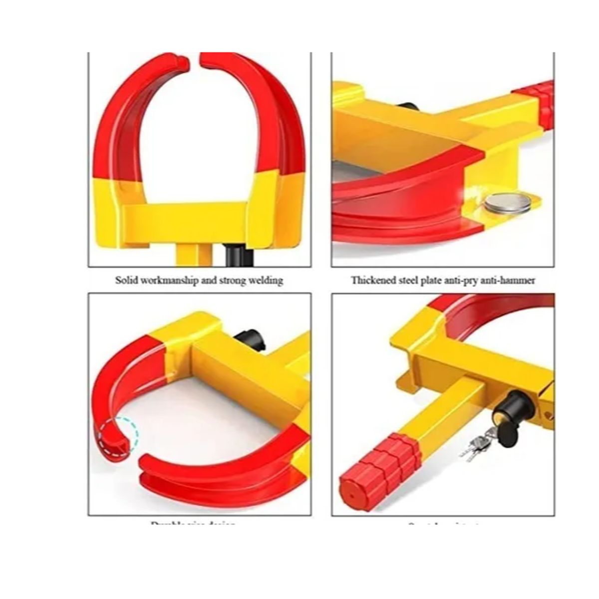 GENERICO - Traba Para Rueda Candado Antirrobo Llanta Inmovilizadora