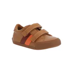 CALPANY - Zapatilla Cuero Ergonómica Nino Alaska Café