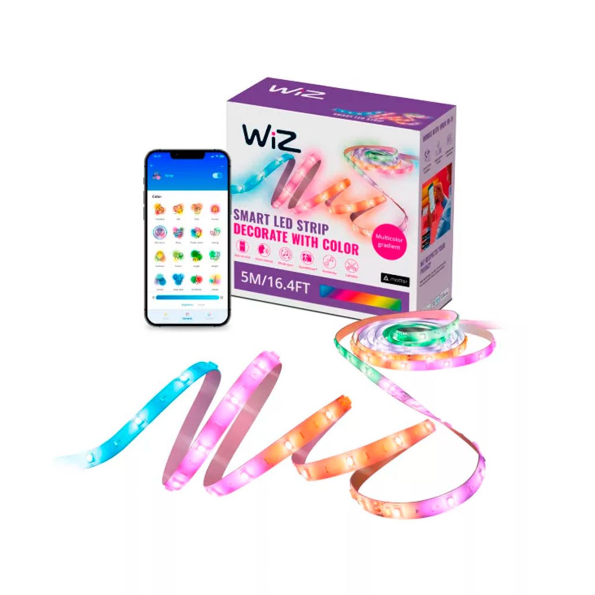 Tira Led Wiz WiFi RGBIC de 5 Mts, marca WIZ - Foto 2