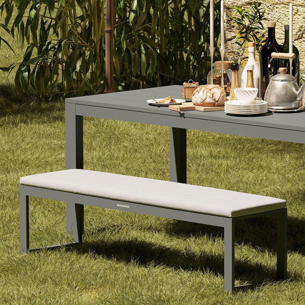 DECO EXTERIOR - Banca Terraza Aluminio Vonnas 210 cm.