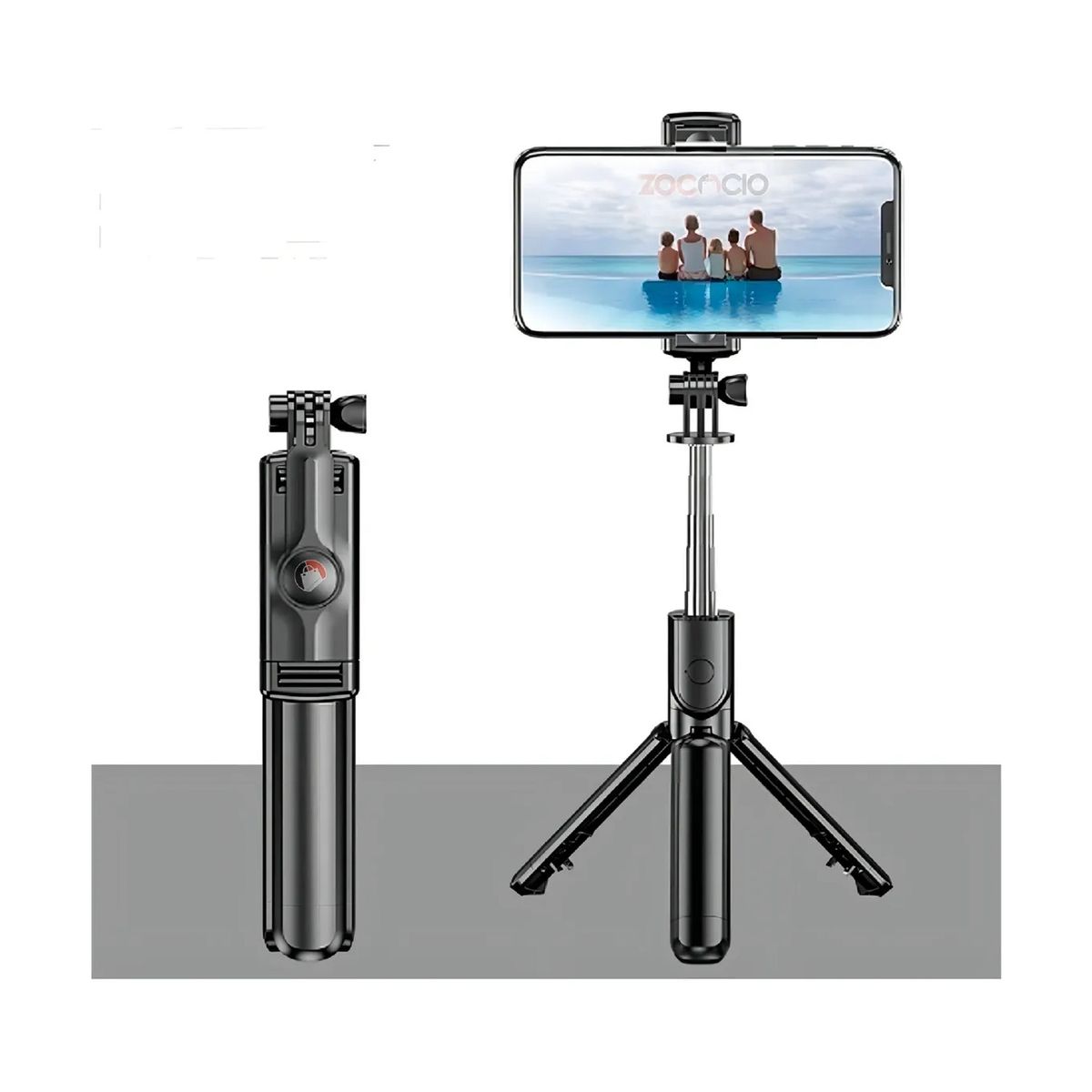 GENERICO - TRÍPODE VIAJERO CON MONOPOD INTEGRADO CONTROL BLUETOOH PALO SELFIE