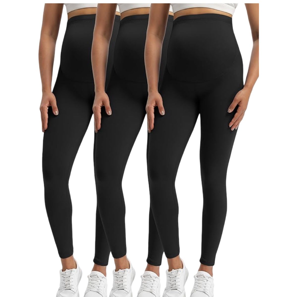 AAYO MODA - Pack de 3 Calzas de Algodón Maternales – Comodidad y Suavidad para el Embarazo