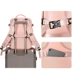 GENERICO - Mochila Femenina Impermeable de Gran Capacidad con Puerto USB