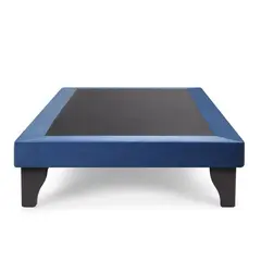 GENERICO - Base de cama Europea 1 Plaza 90x190cm FELPA Azul Marino