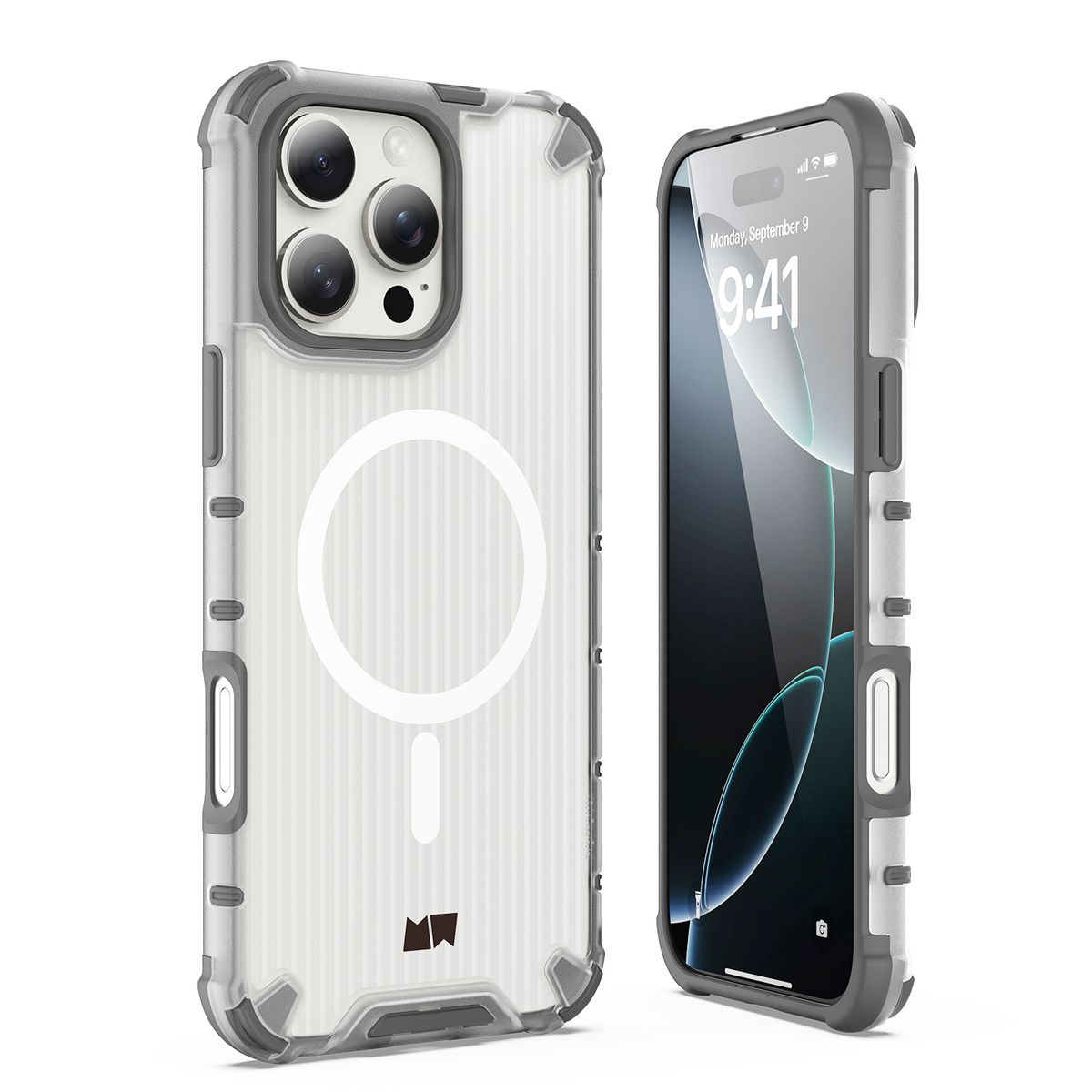 KBOD - Carcasa Mowo Magnetic Para iPhone 15 Pro Max Blanco