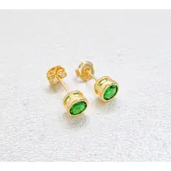 GENERICO - Arete topos Green Circle Oro Laminado 18k