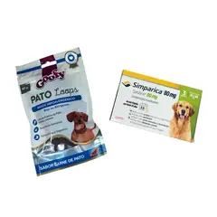 GOOFY - PACK SNACK LOOPS + SIMPARICA 20 A 40KG X 3 COMPRIMIDOS
