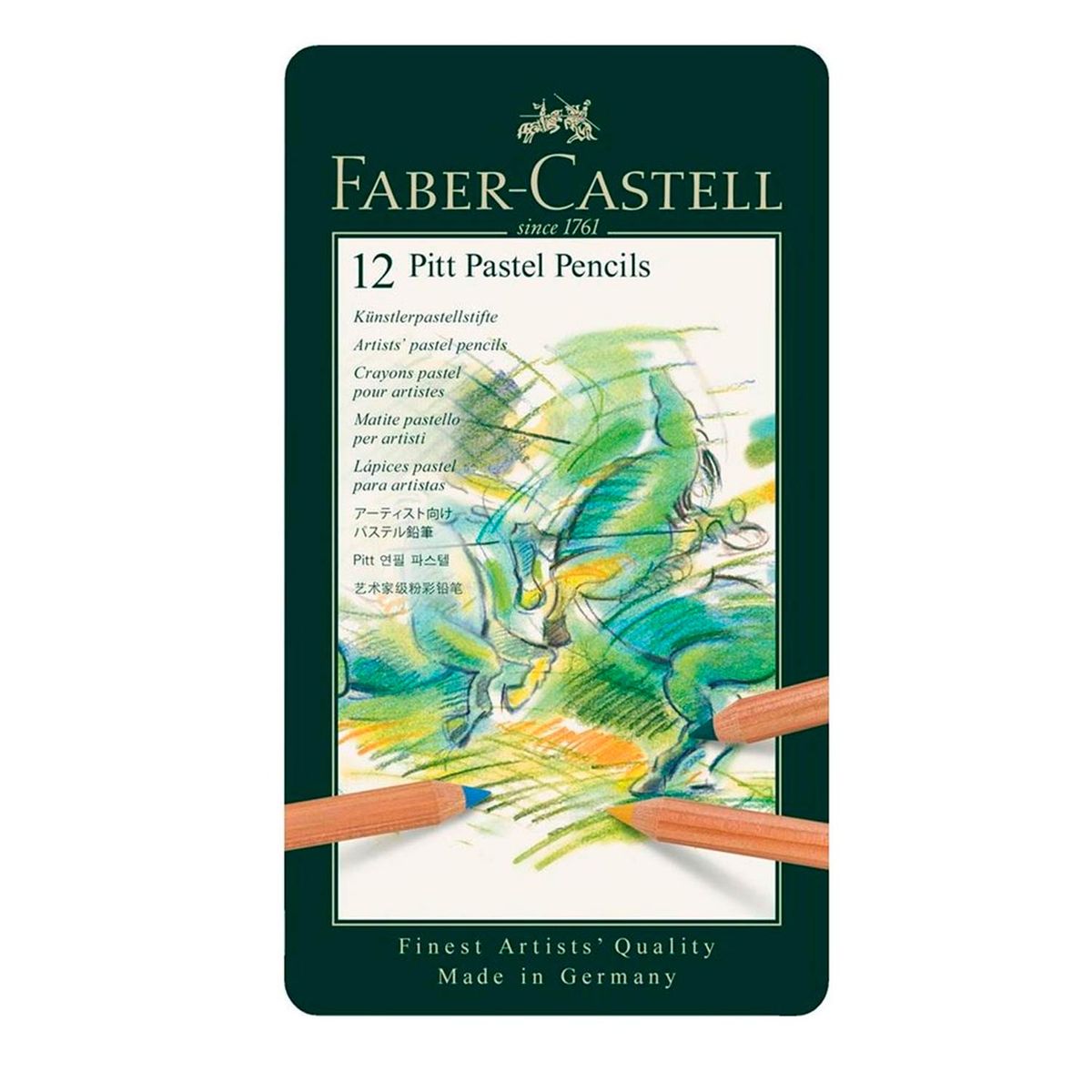 FABER-CASTELL - Estuche 12 Lápices Faber-Castell Pitt Pastel