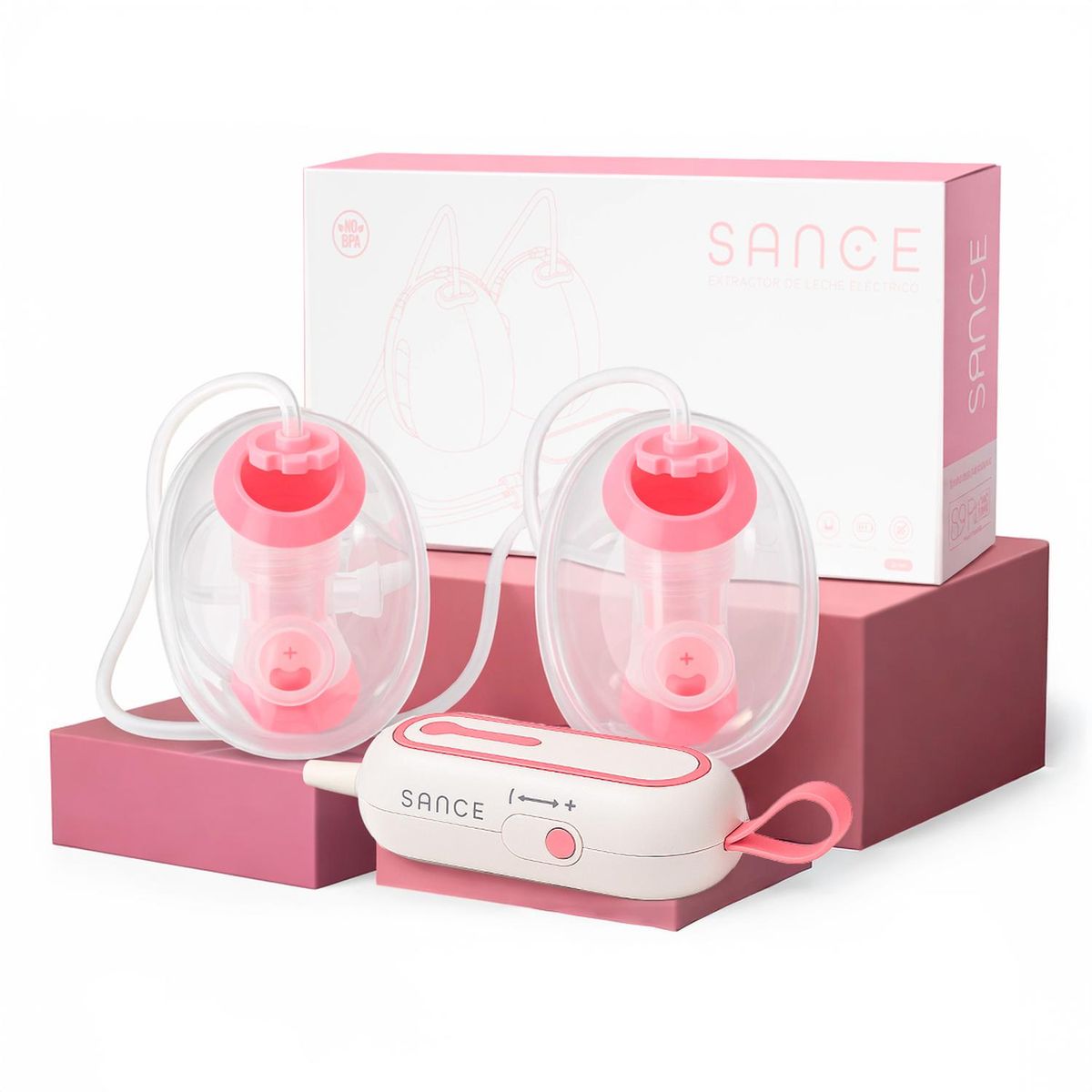 SANCE - Extractor Leche Electrico Doble Sance Saca Leche Inalambrico