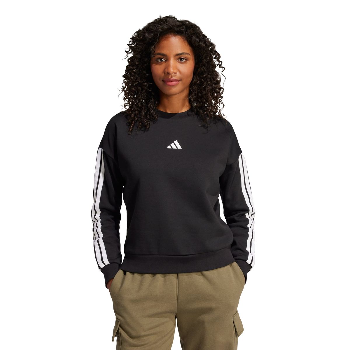 ADIDAS - Polerón Essentials de Tela fleece de 3 Tiras