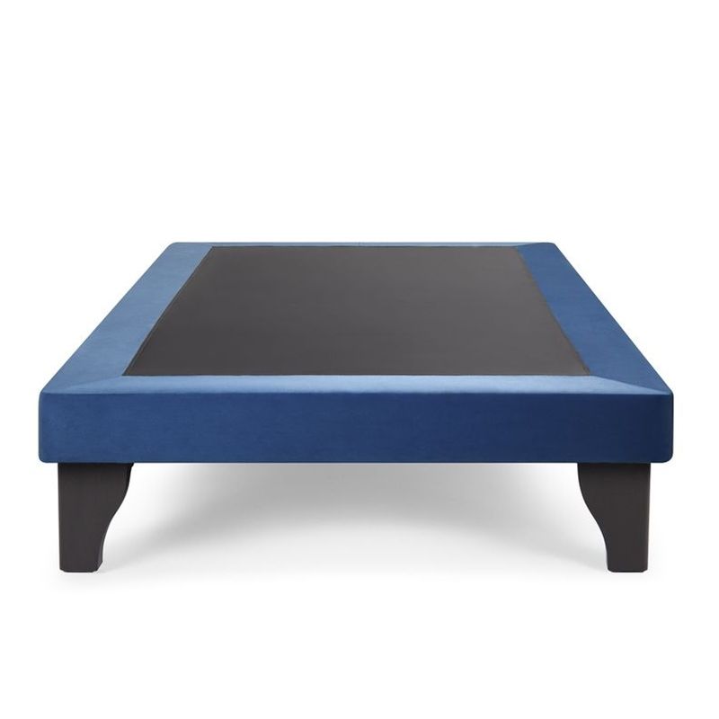 GENERICO - Base Europea para cama 1 Plaza 90x 200cm Felpa Azul Marino