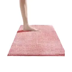 GENERICO - ALFOMBRA DE BAÑO ROSADO DELGADA 40X60 cm