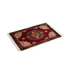 GENERICO - ALFOMBRA DECORATIVA ROJO CON FLEQUILLOS 80X120