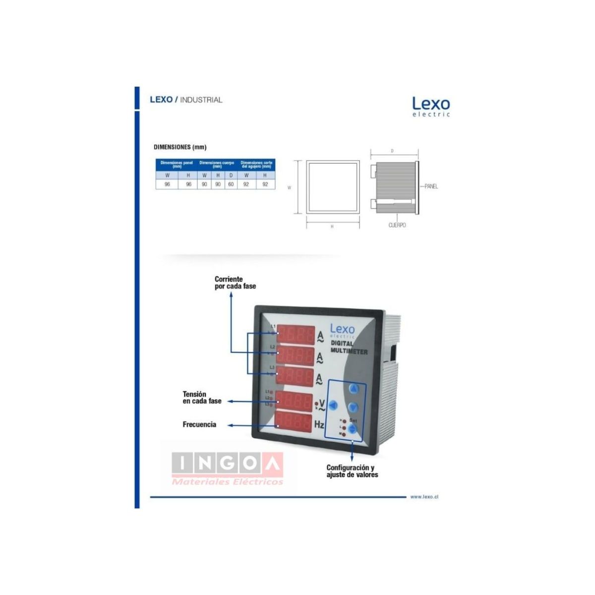 Analizador de Red Multifuncional IP40 - Lexo, marca LEXO - Foto Principal