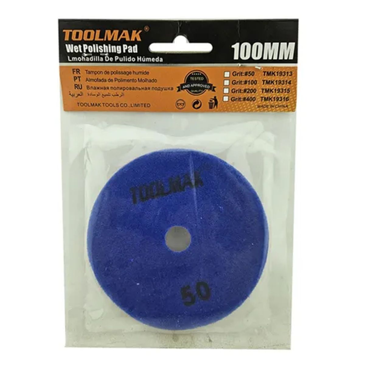 GENERICO - Disco Lija Para Pulir Marmol Granito 4 Pulgadas Toolmak