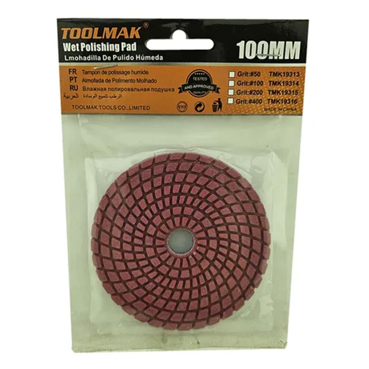 GENERICO - Disco Lija Para Pulir Marmol Granito 4 Pulgadas Toolmak