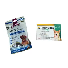 GOOFY - PACK SNACK LOOPS + SIMPARICA 10 A 20KG X 3COMPRIMIDOS