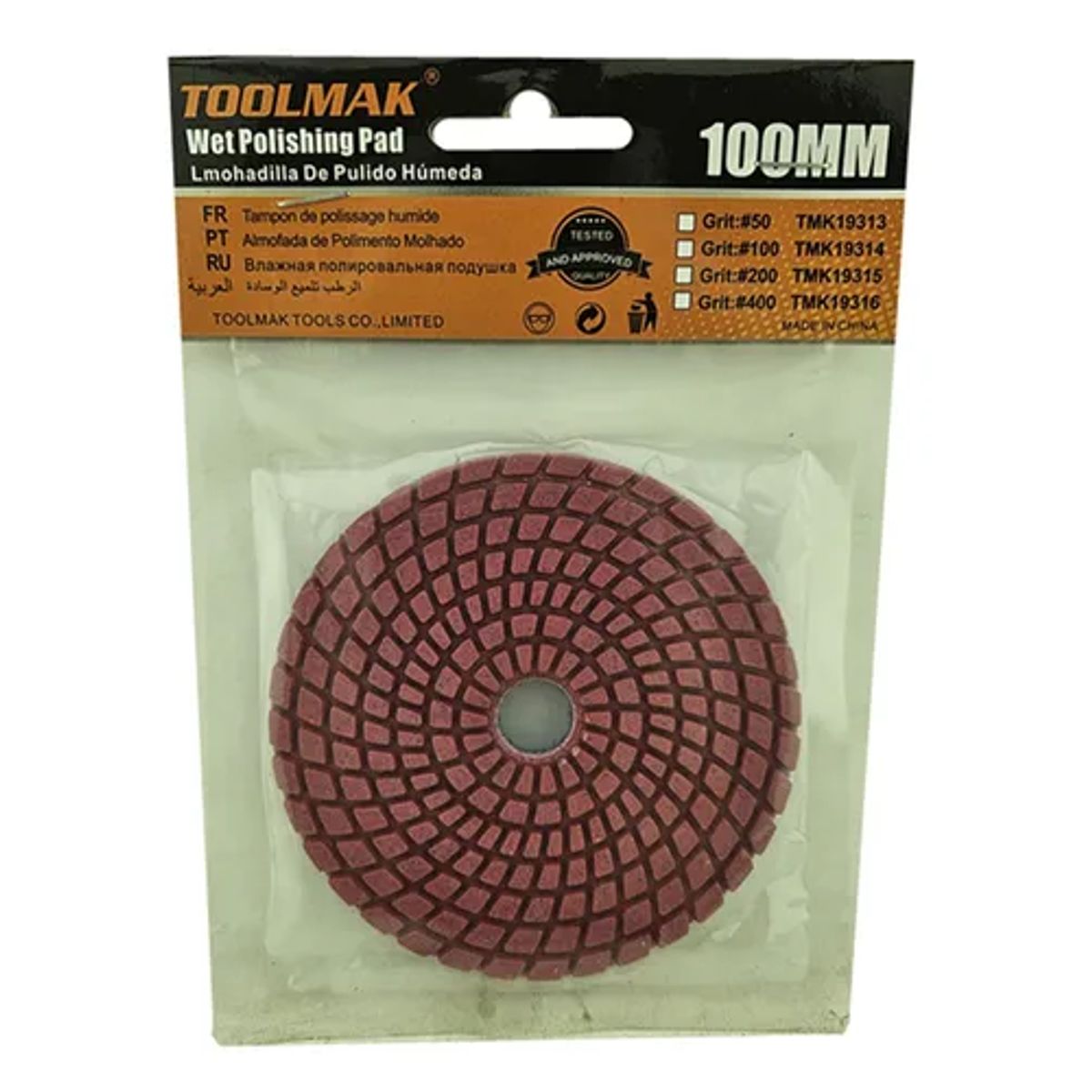 GENERICO - Disco Lija Para Pulir Marmol Granito 4 Pulgadas Toolmak