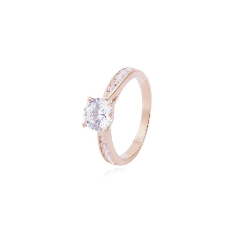 JB JOYAS BARON - Anillo en Oro Miel 18kt Destello en Circón